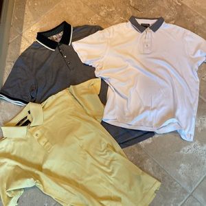 3 men's short sleeve knit shirts